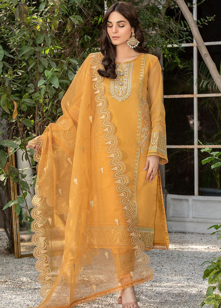 Meher-un-Nissa By Elegance Embroidered Organza Suits Unstitched 3 Piece ELG23MF Arya - Luxury Festive Collection