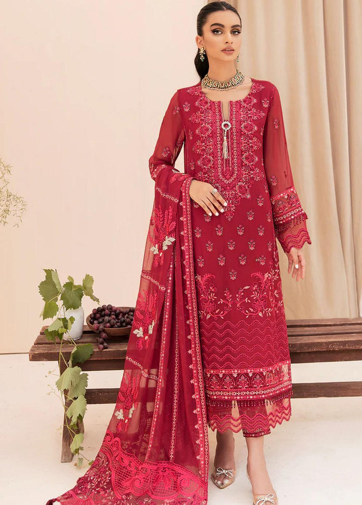 Meher-un-Nissa By Elegance Embroidered Chiffon Suits Unstitched 3 Piece ELG23MF Jia-A - Luxury Festive Collection