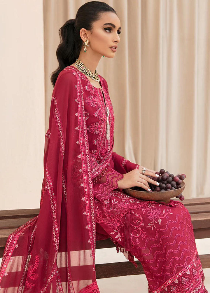 Meher-un-Nissa By Elegance Embroidered Chiffon Suits Unstitched 3 Piece ELG23MF Jia-A - Luxury Festive Collection