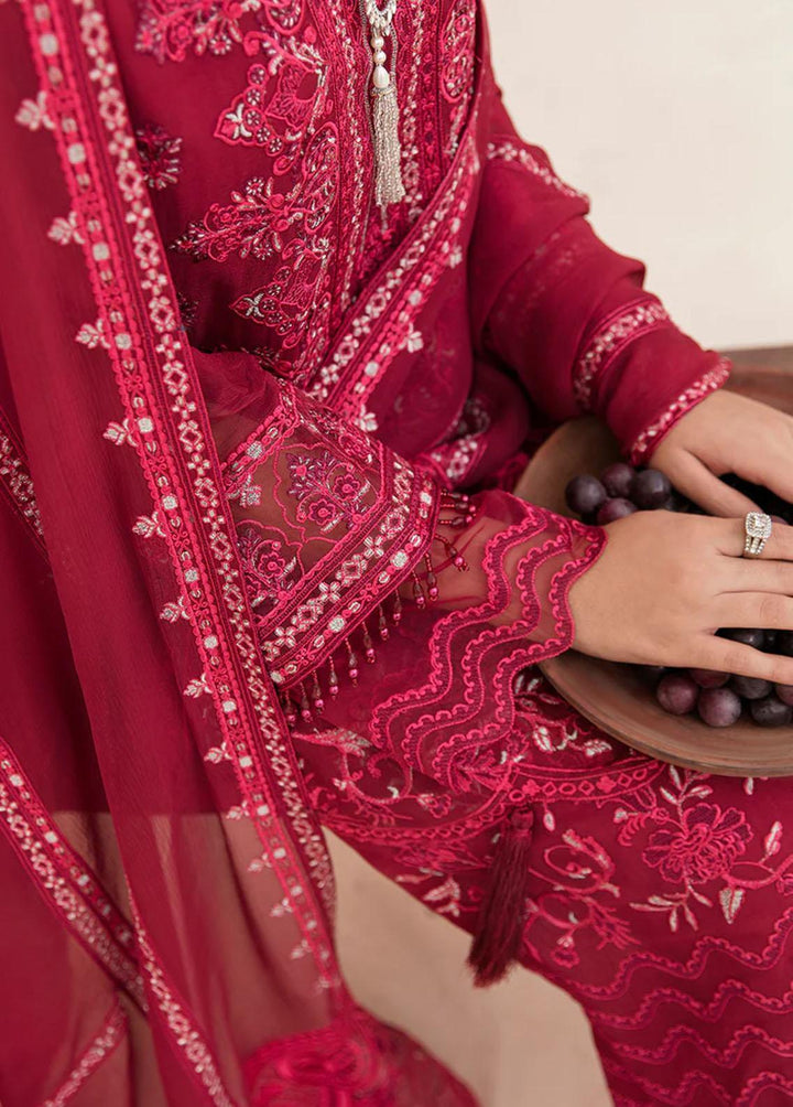 Meher-un-Nissa By Elegance Embroidered Chiffon Suits Unstitched 3 Piece ELG23MF Jia-A - Luxury Festive Collection