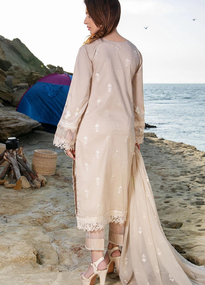 Meher-un-Nissa By Elegance Embroidered Lawn Suits Unstitched 3 Piece ELG21M 25 Jasmine - Luxury Collection