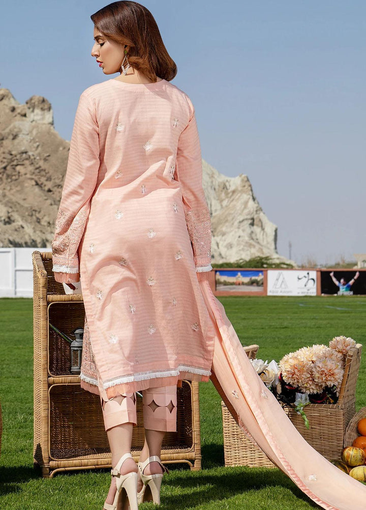 Meher-un-Nissa By Elegance Embroidered Lawn Suits Unstitched 3 Piece ELG21M 29 Zinnia - Luxury Collection
