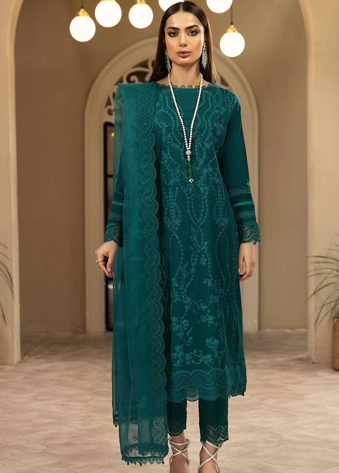 Meher-un-Nissa By Elegance Embroidered Lawn Suits Unstitched 3 Piece ELG233M MN-85 Amelia - Luxury Collection
