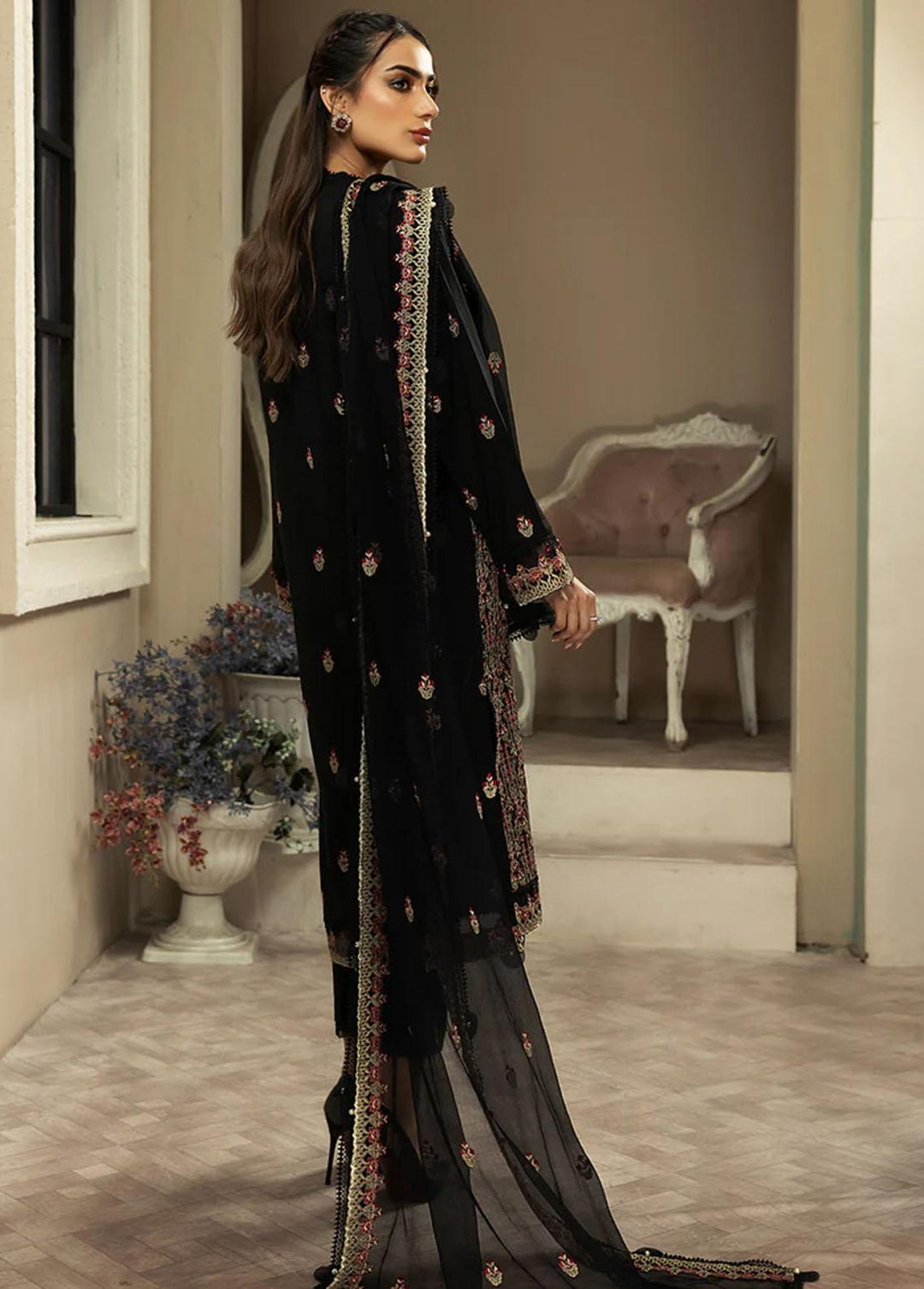 Meher-un-Nissa By Elegance Embroidered Lawn Suits Unstitched 3 Piece ELG233M MN-87 AVA - Luxury Collection