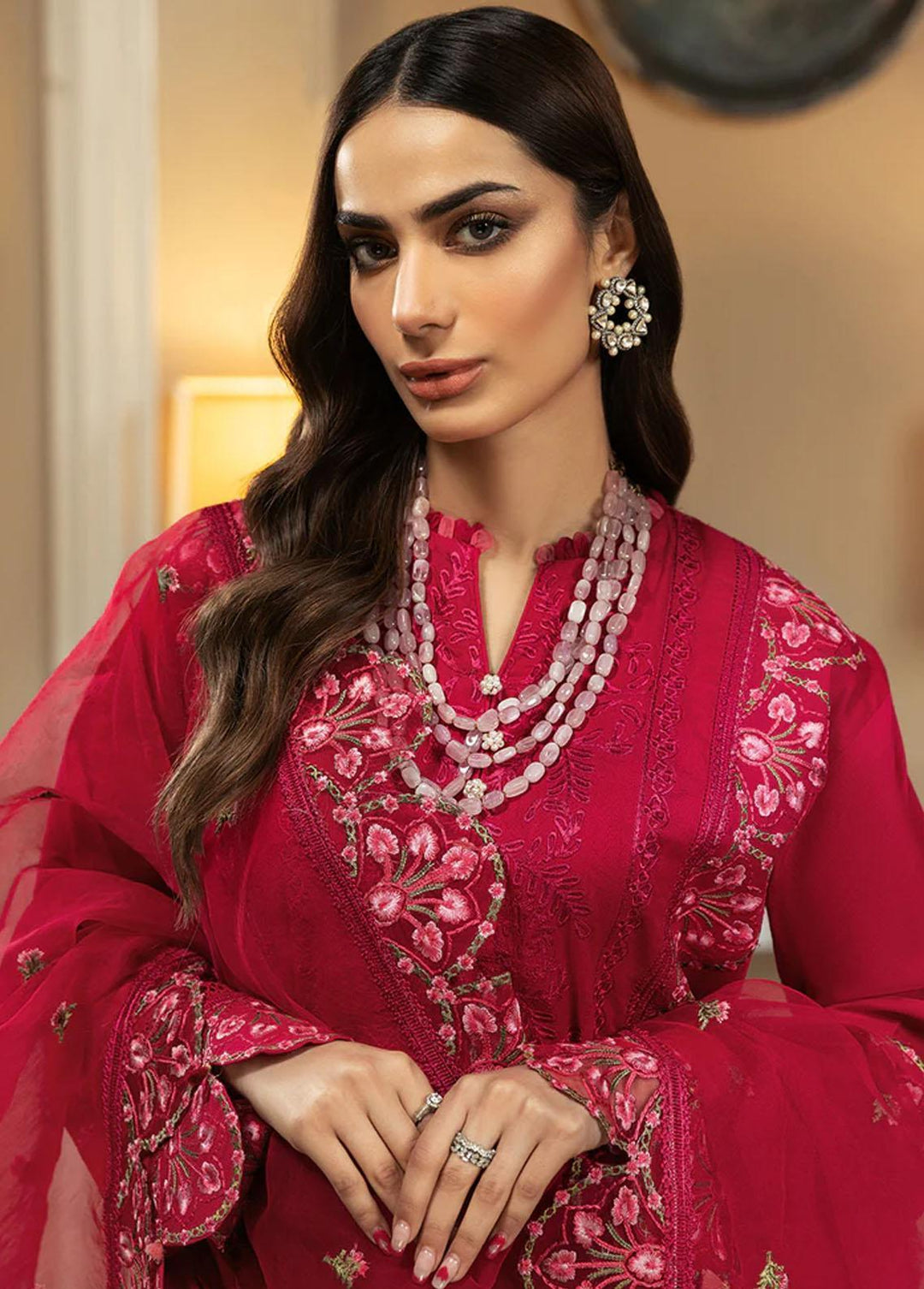 Elegance Luxury Pret Embroidered Lawn 3 Piece Dress ELG233PM MN-78 Florence