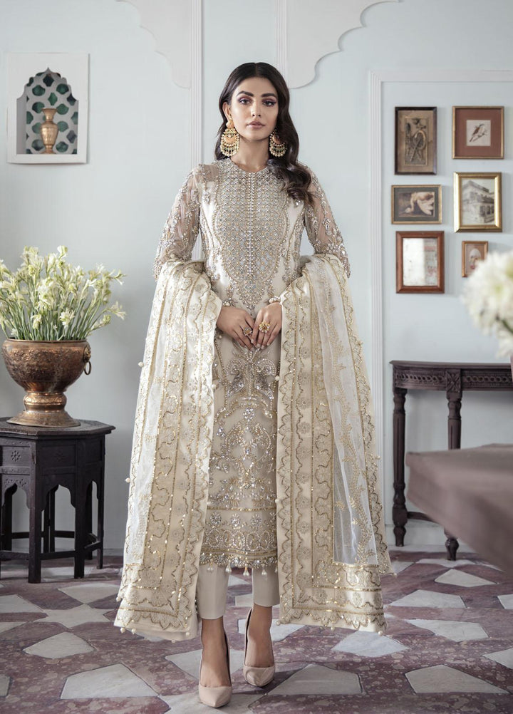 Gulaal Luxury Pret Embroidered Net 3 Piece Dress GL22MHR Mehr