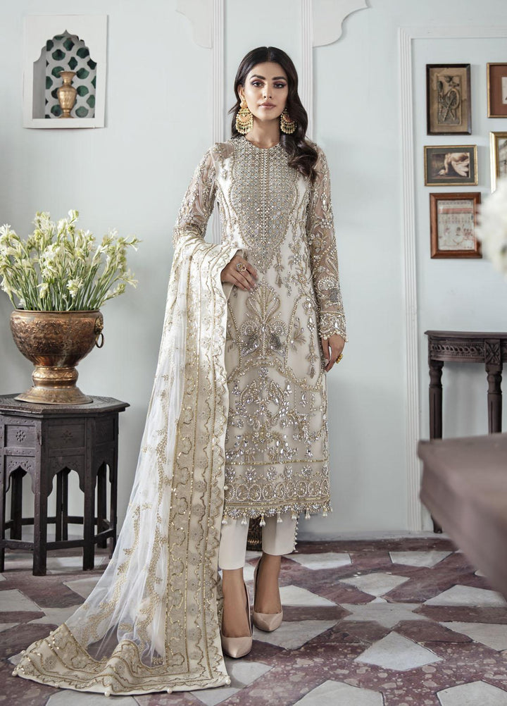 Gulaal Luxury Pret Embroidered Net 3 Piece Dress GL22MHR Mehr