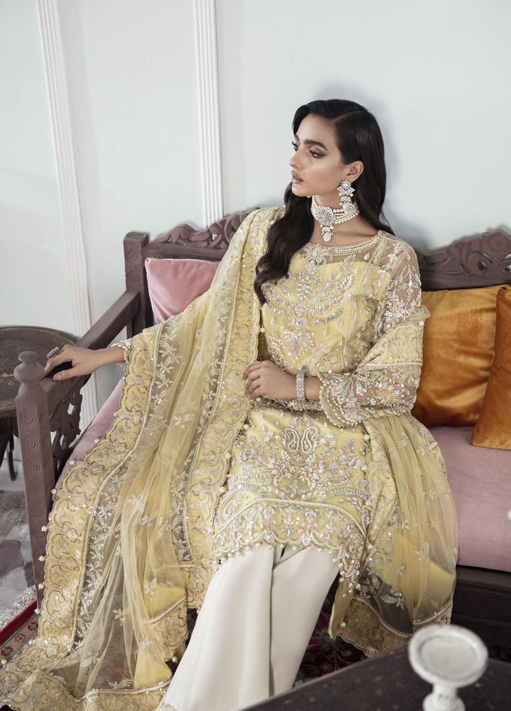 Gulaal Luxury Pret Embroidered Net 3 Piece Dress GL22MHR Mahjabeen