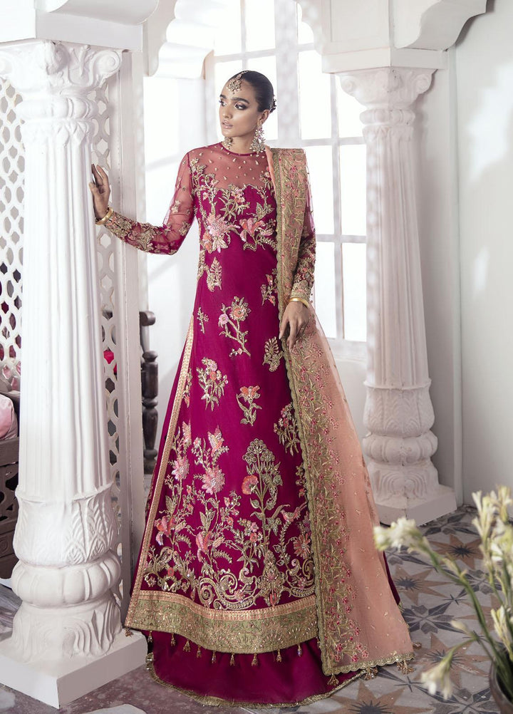 Gulaal Luxury Pret Embroidered Net 3 Piece Dress GL22MHR Chameli