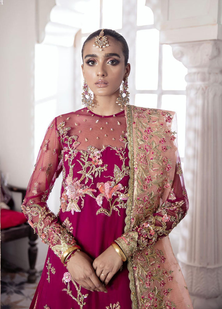 Gulaal Luxury Pret Embroidered Net 3 Piece Dress GL22MHR Chameli