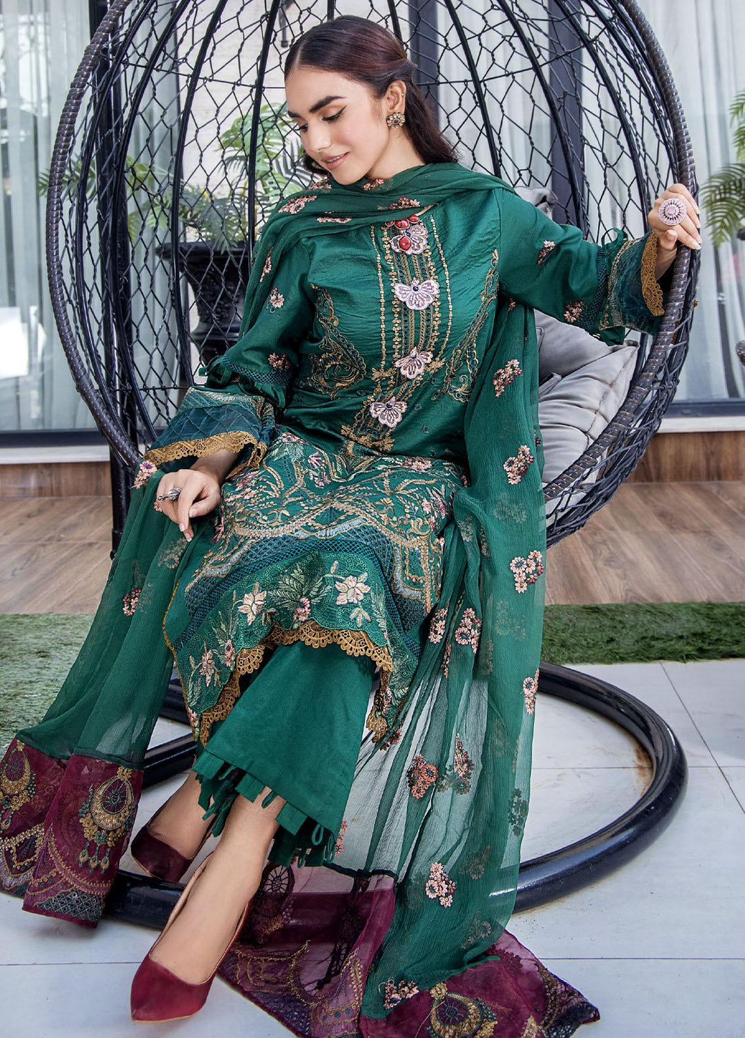 Meherma By Panache Embroidered Lawn Suits Unstitched 3 Piece PCH23MH D-05 - Eid Collection