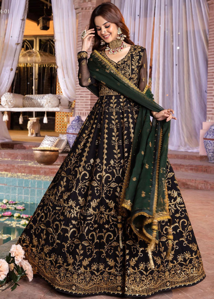 Mehr-o-Maah by Asim Jofa Embroidered Suits Unstitched 3 Piece AJ23MM AJM-01 - Luxury Festive Collection