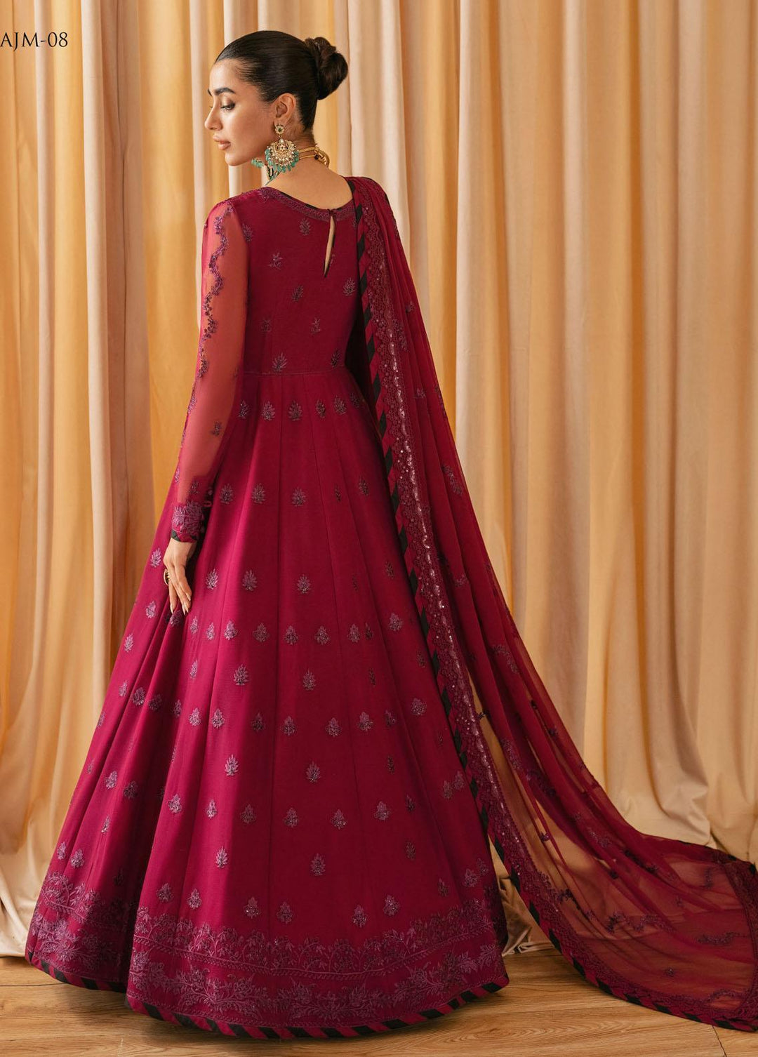 Mehr-o-Maah by Asim Jofa Embroidered Suits Unstitched 3 Piece AJ23MM AJM-08 - Luxury Festive Collection