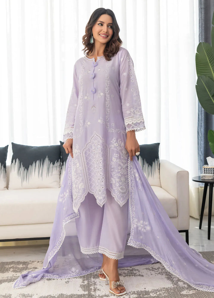 Mehro Maah By Addee Embroidered Lawn Suit Unstitched 3 Piece AD24M USA-1060 - Summer Collection