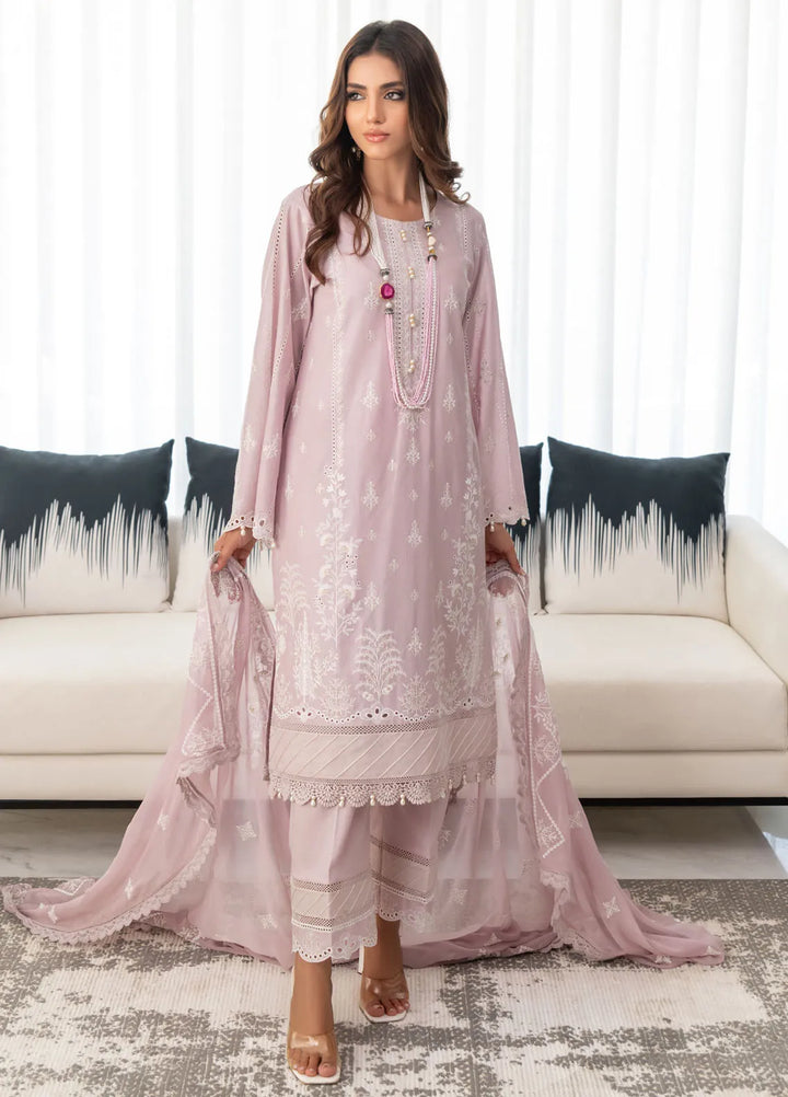 Mehro Maah By Addee Embroidered Lawn Suit Unstitched 3 Piece AD24M USA-1062 - Summer Collection