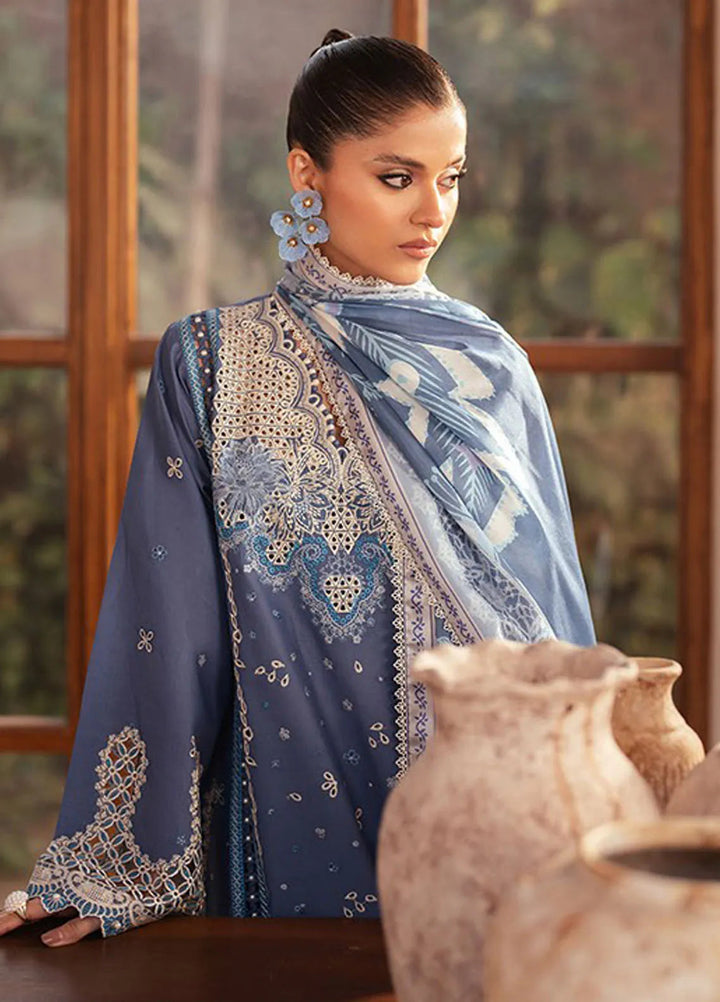 Mehroze by Bin Ilyas Embroidered Lawn Suit Unstitched 3 Piece BI25MS 91 A - Summer Collection