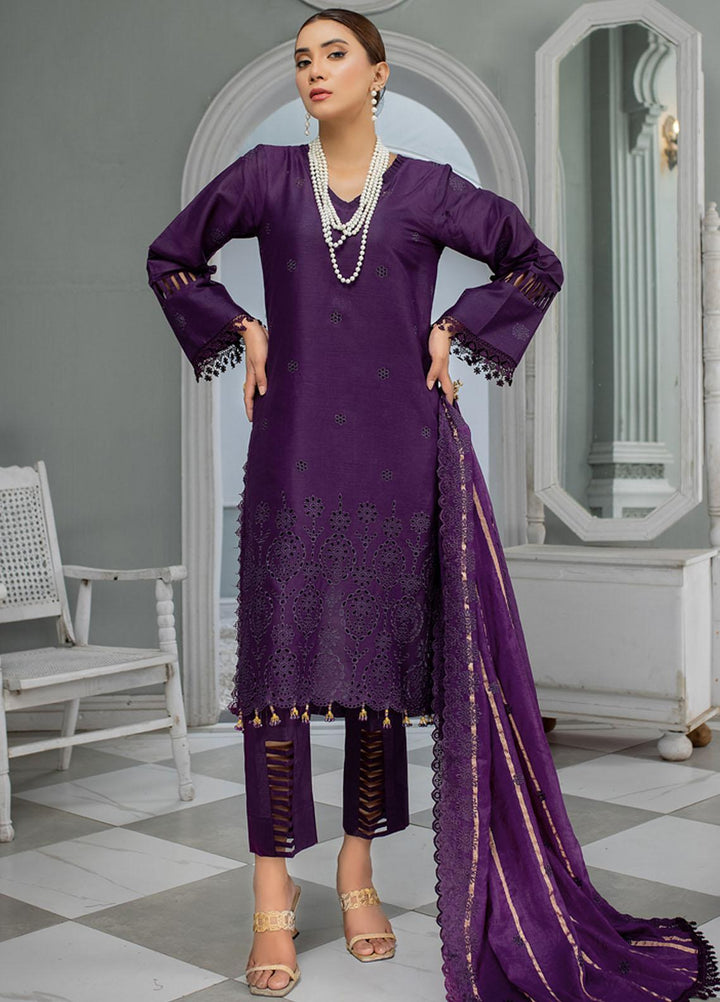 Mehru By Mahnur Embroidered Chikankari Lawn Suits Unstitched 3 Piece MN23MH D-09 - Eid Collection