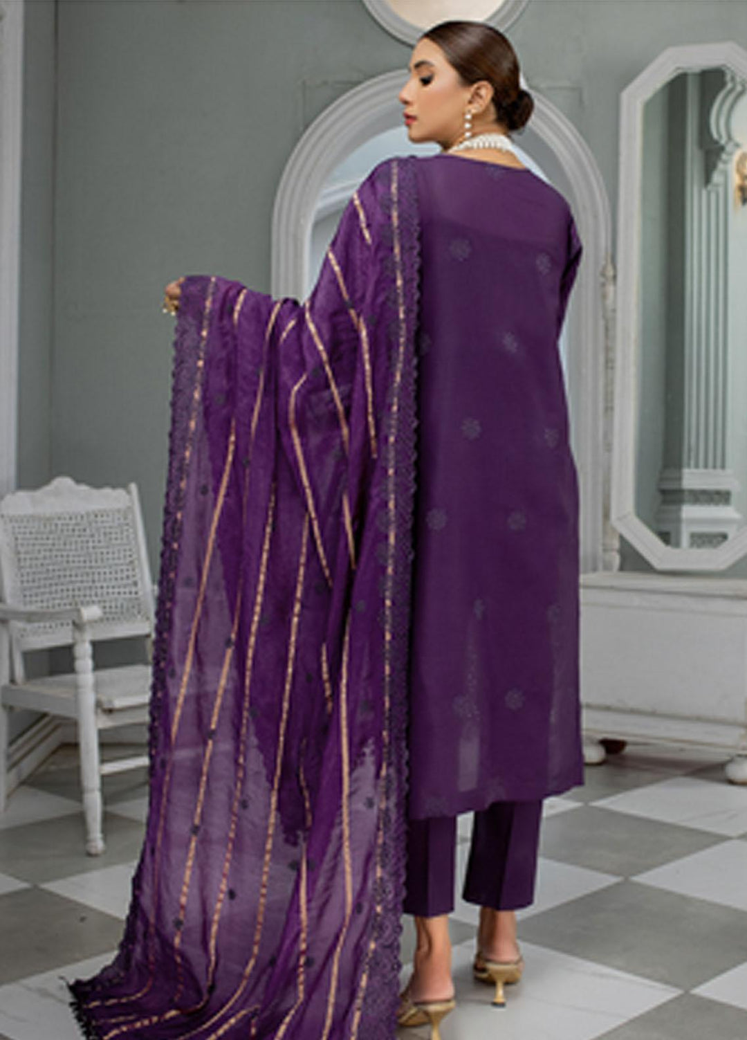 Mehru By Mahnur Embroidered Chikankari Lawn Suits Unstitched 3 Piece MN23MH D-09 - Eid Collection