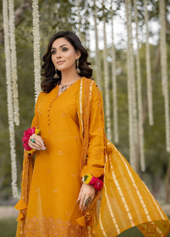 Mehru By Mahnur Embroidered Lawn Suits Unstitched 3 Piece MN23CK MEE-04 - Luxury Collection