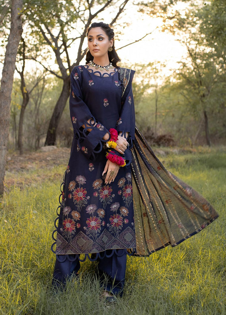 Mehru By Mahnur Embroidered Lawn Suits Unstitched 3 Piece MN23CK MEE-07 - Luxury Collection