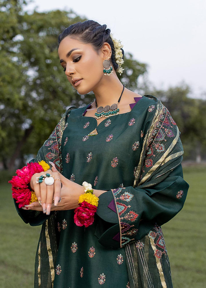 Mehru By Mahnur Embroidered Lawn Suits Unstitched 3 Piece MN23CK MEE-11 - Luxury Collection