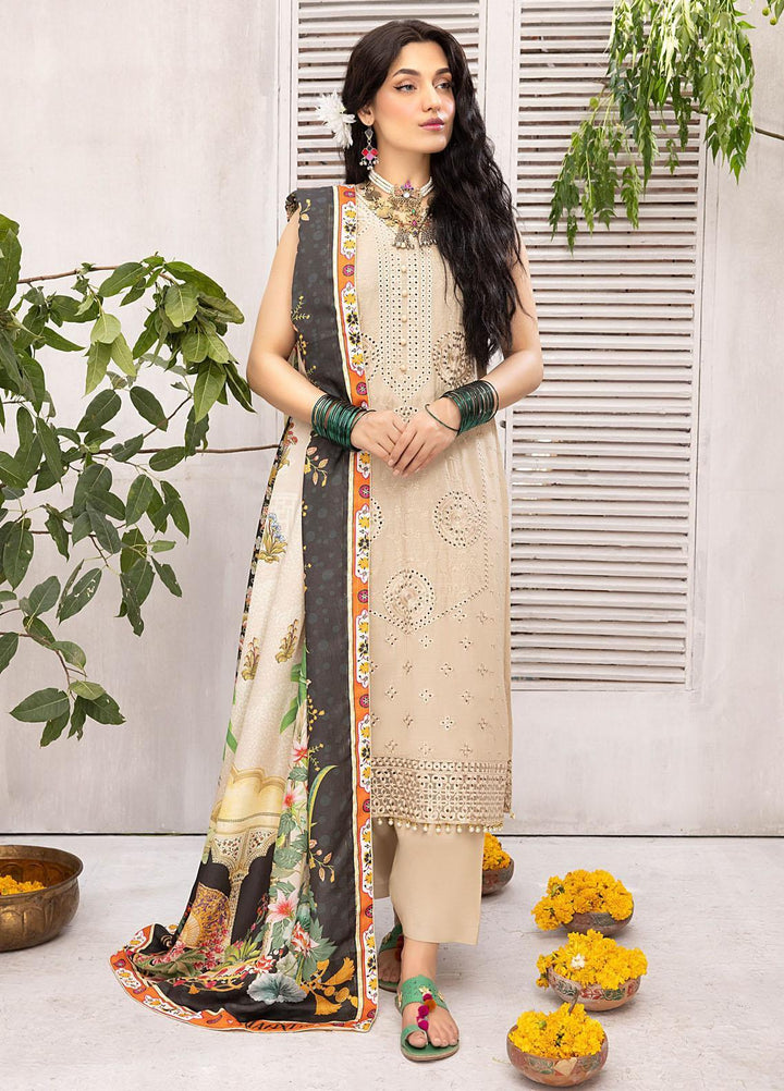 Mehru By Mahnur Embroidered Linen Suits Unstitched 3 Piece MN23MSL D-04 - Winter Collection
