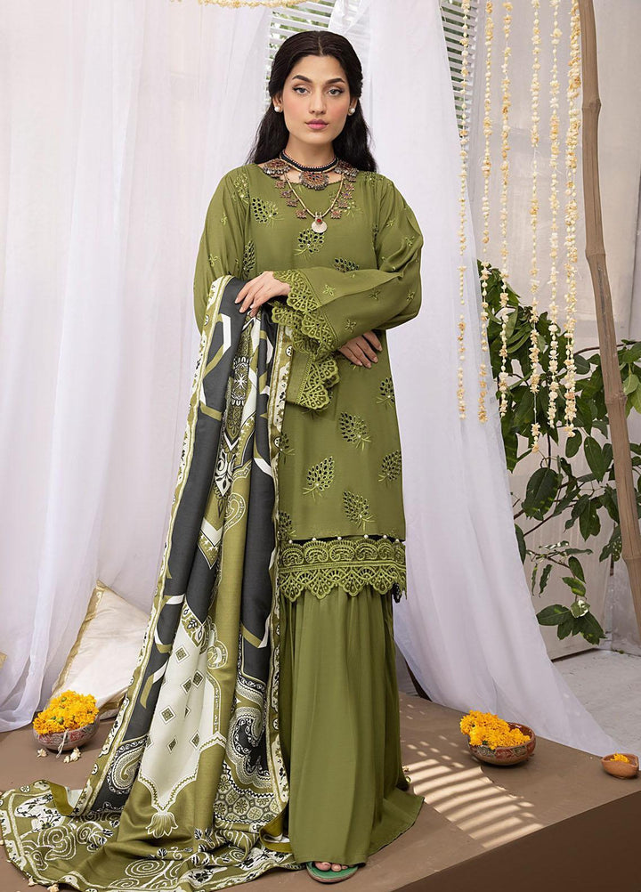 Mehru By Mahnur Embroidered Linen Suits Unstitched 3 Piece MN23MSL D-06 - Winter Collection