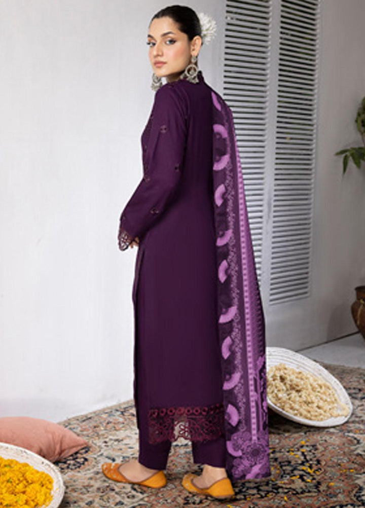 Mehru By Mahnur Embroidered Linen Suits Unstitched 3 Piece MN23MSL D-10 - Winter Collection