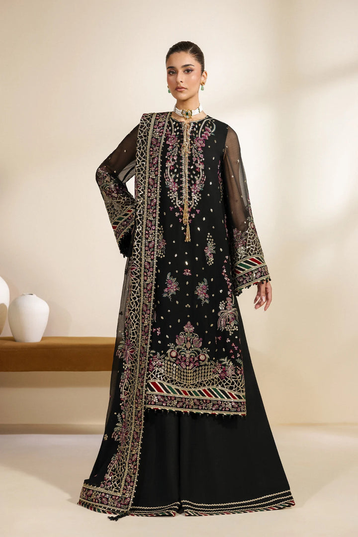 Meraki by Zarif Unstitched Embroidered Chiffon 3 Piece Suit ZR26UCM MEHSKI 02 - Festive Collection