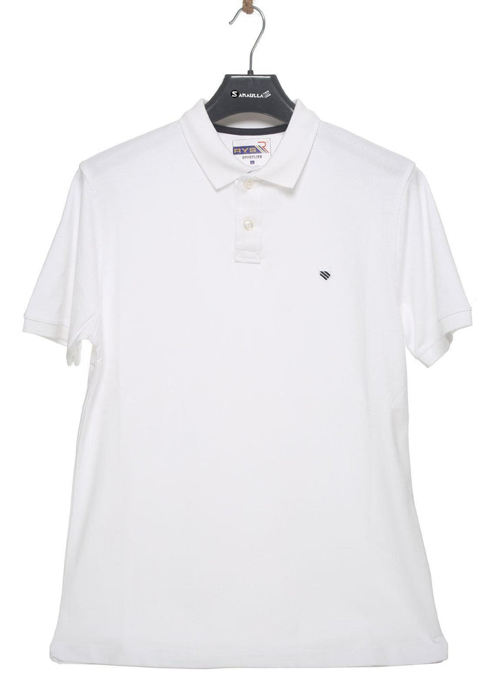 Sanaulla Exclusive Range Cotton Casual Men T-Shirts -  3627 White
