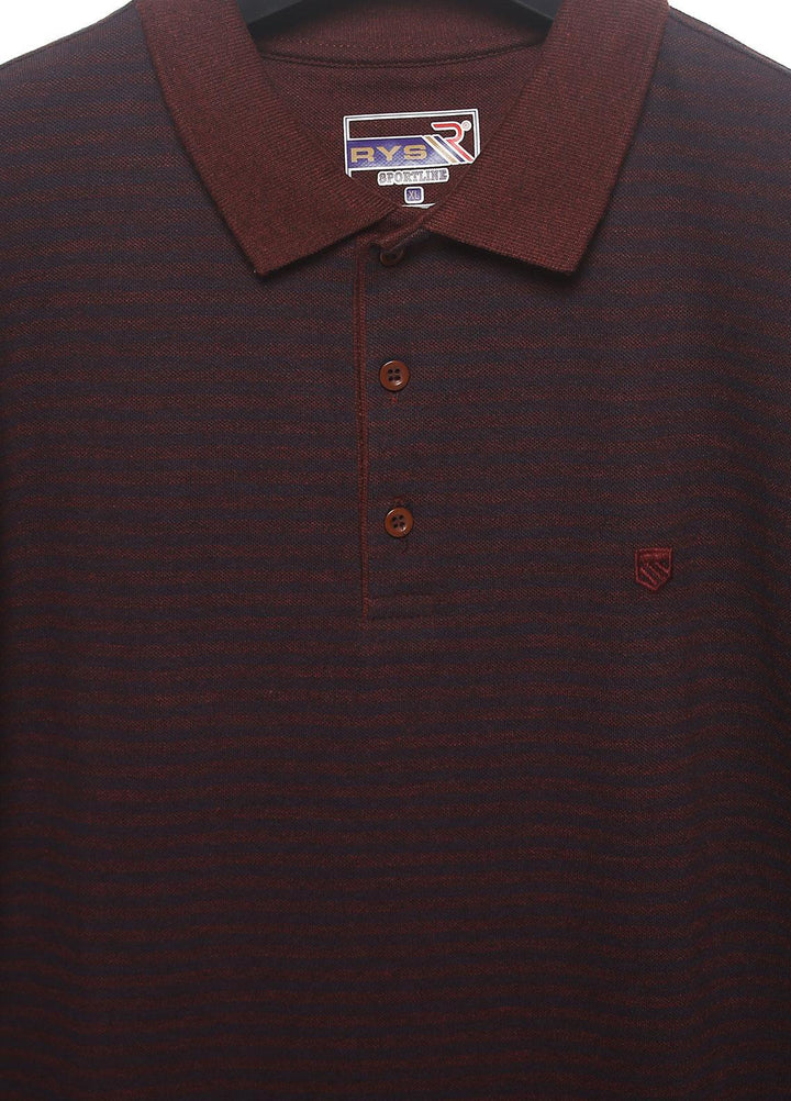 Sanaulla Exclusive Range Cotton Casual T-Shirts for Men -  5069 Maroon