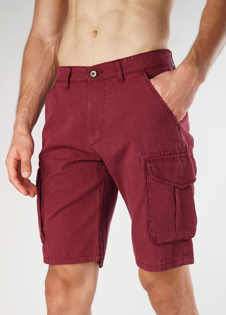 Mendeez   Bottom for Men -  Burgundy Cargo Shorts