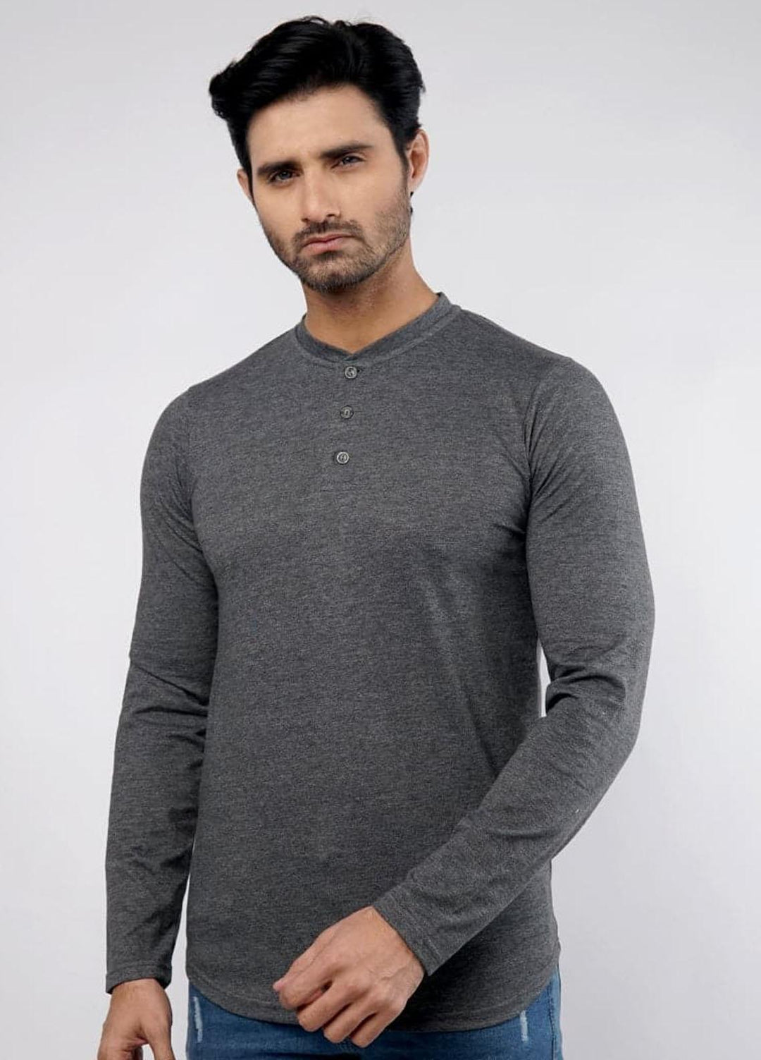 Mendeez   T-Shirt for Men -  Ink Well Full Sleeves Henley