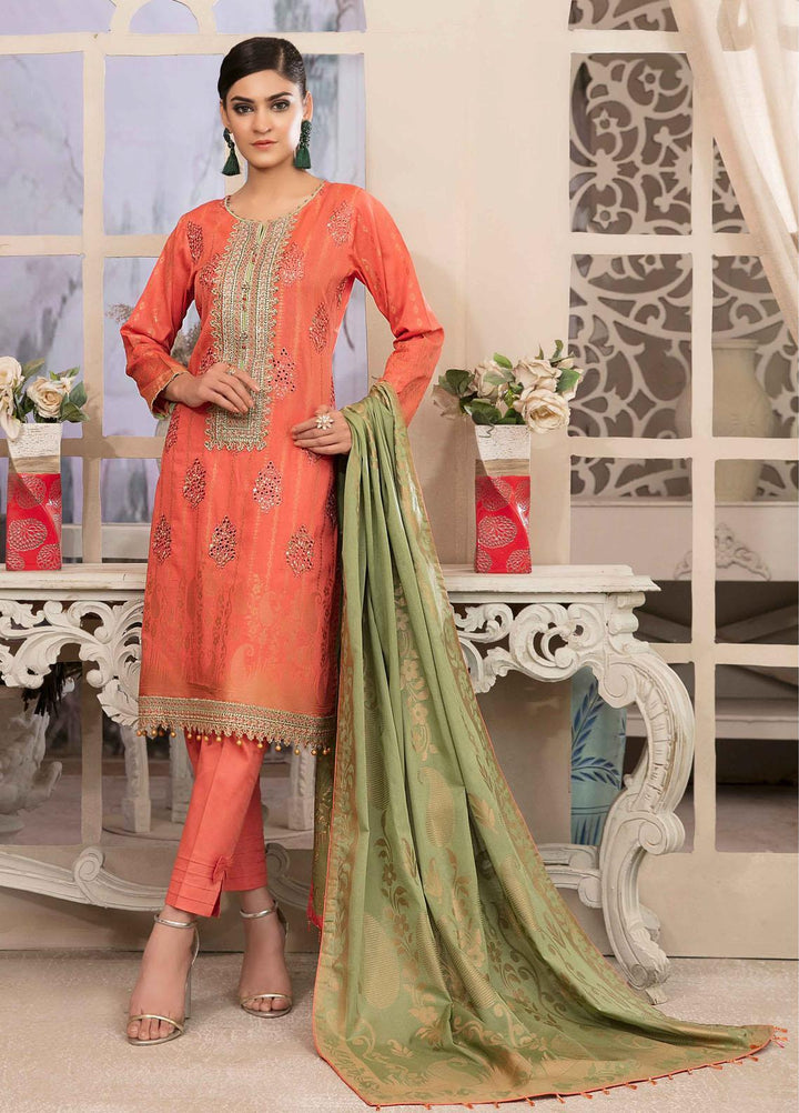 Mentonia by Riaz Arts Embroidered Banarsi Suits Unstitched 3 Piece RA21MB 09 - Summer Collection