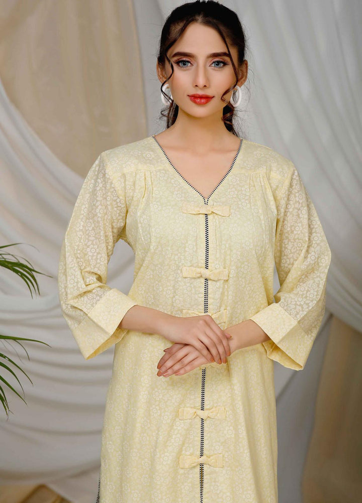 Modest Pret  Cotton 2 Piece Muskaan W101-Lemon