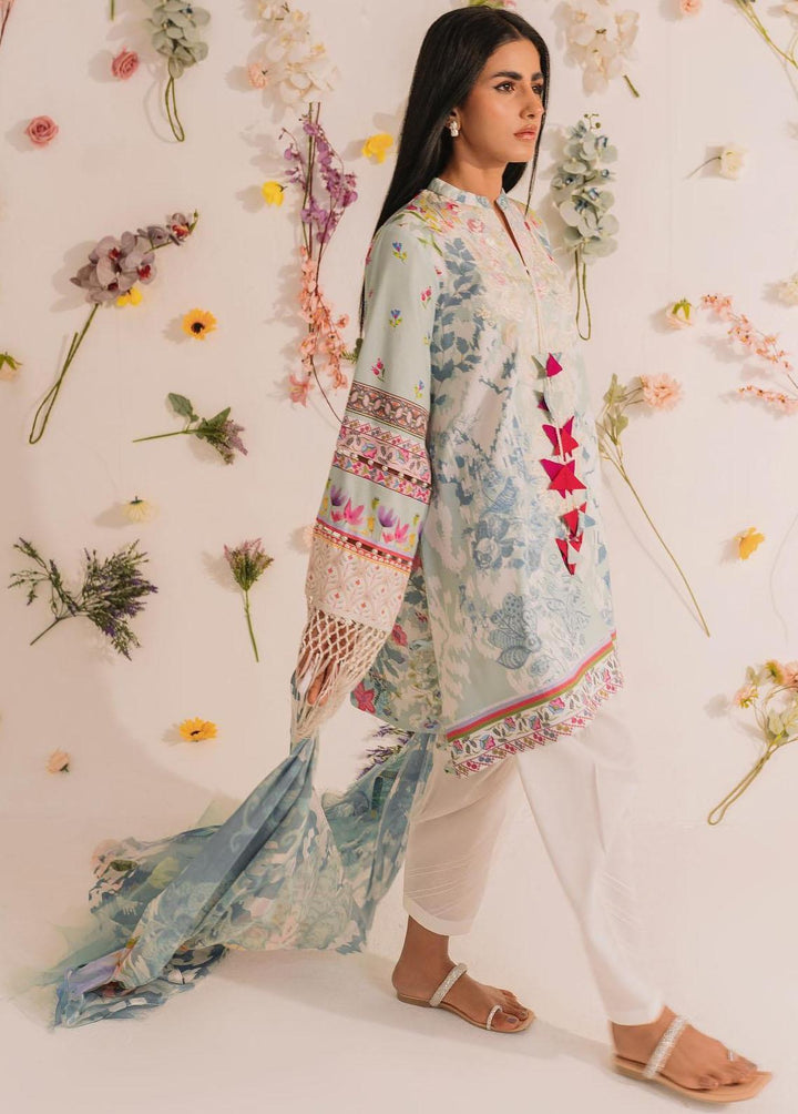 Meraki by Asifa & Nabeel Embroidered Lawn Suits Unstitched 3 Piece AN23M MKL-10 - Summer Collection
