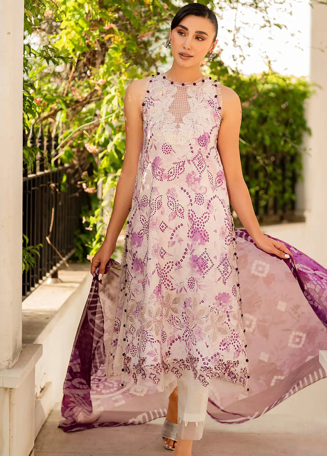 Meraki By Asifa and Nabeel Embroidered Lawn Suits Unstitched 3 Piece AN24M2 MK-10 Reshmi - Summer Collection