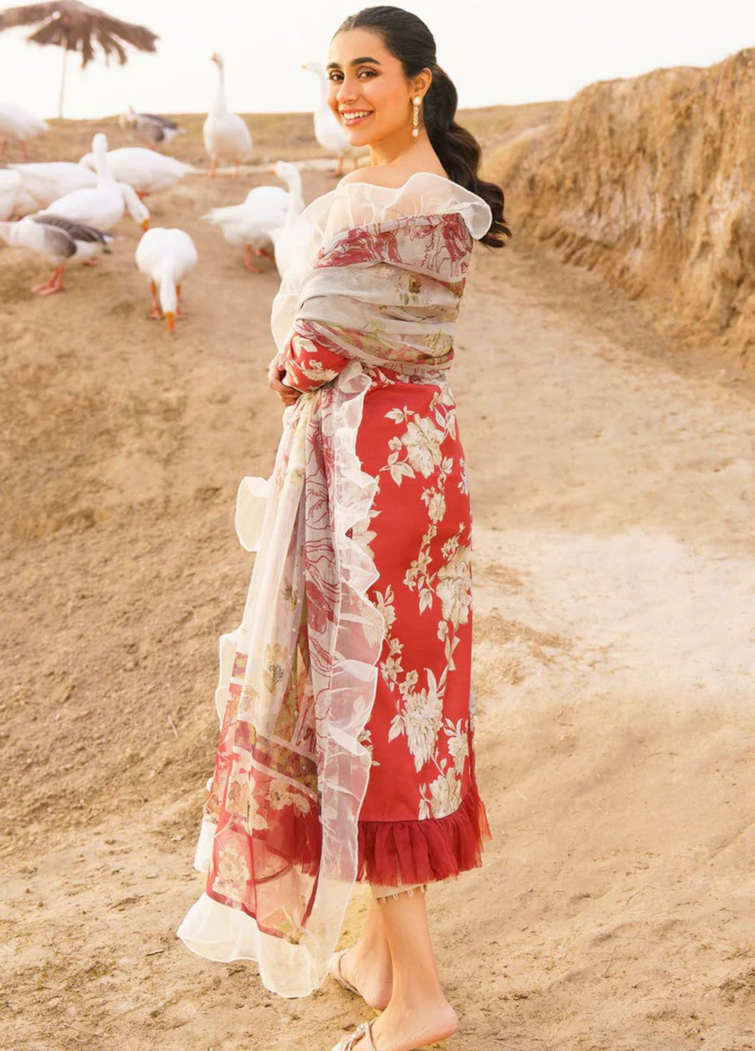 Meraki By Asifa Nabeel Embroidered Lawn Suits Unstitched 3 Piece AN24ML Sia - Spring Summer Collection