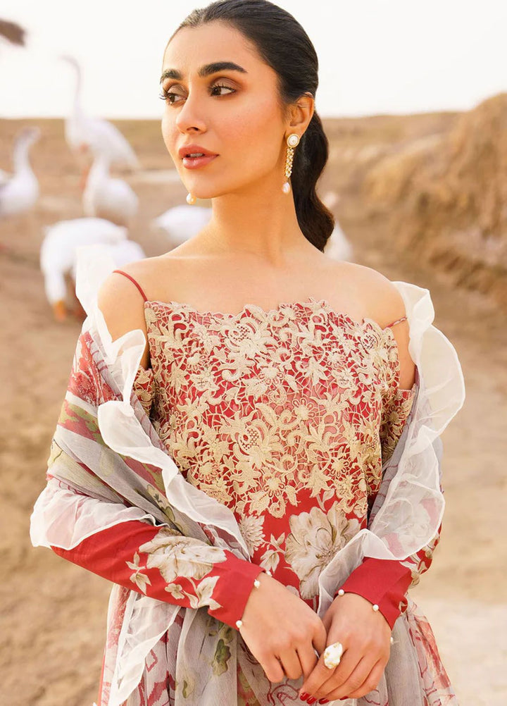 Meraki By Asifa Nabeel Embroidered Lawn Suits Unstitched 3 Piece AN24ML Sia - Spring Summer Collection