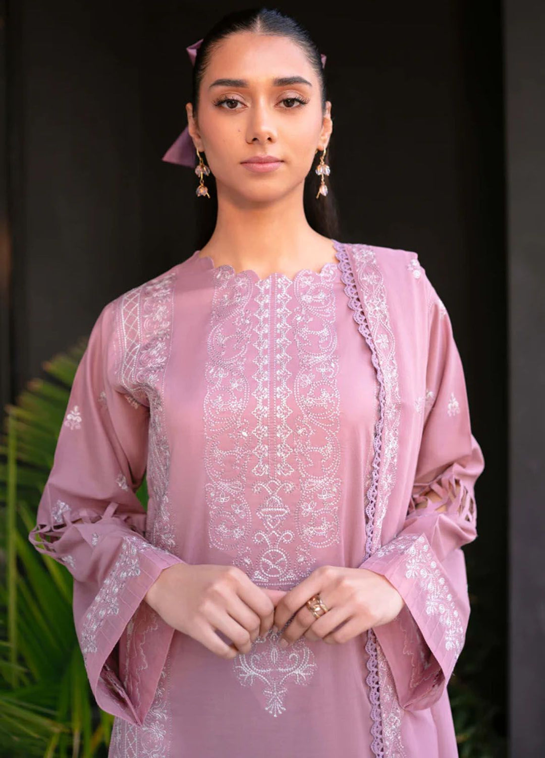 Meraki by Humdum Embroidered Lawn Suits Unstitched 3 Piece HD24M D-01 - Summer Collection