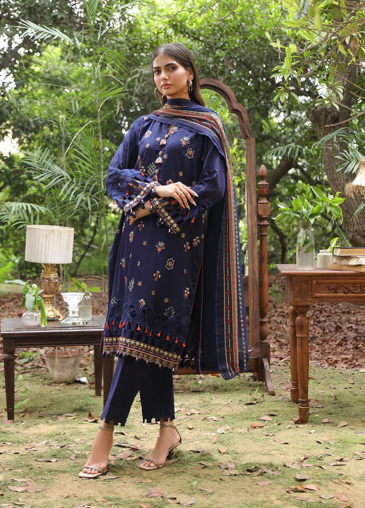 Mina By Salitex Embroidered Lawn Suit Unstitched 3 Piece SUNS24ALM003UT - Summer Collection