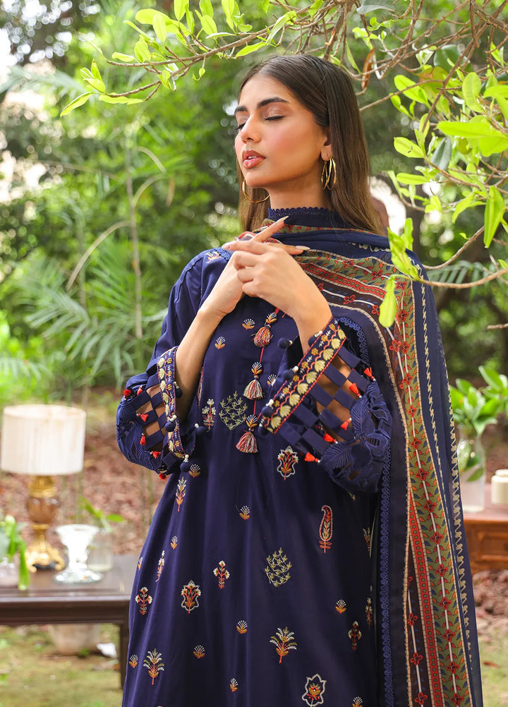Mina By Salitex Embroidered Lawn Suit Unstitched 3 Piece SUNS24ALM003UT - Summer Collection