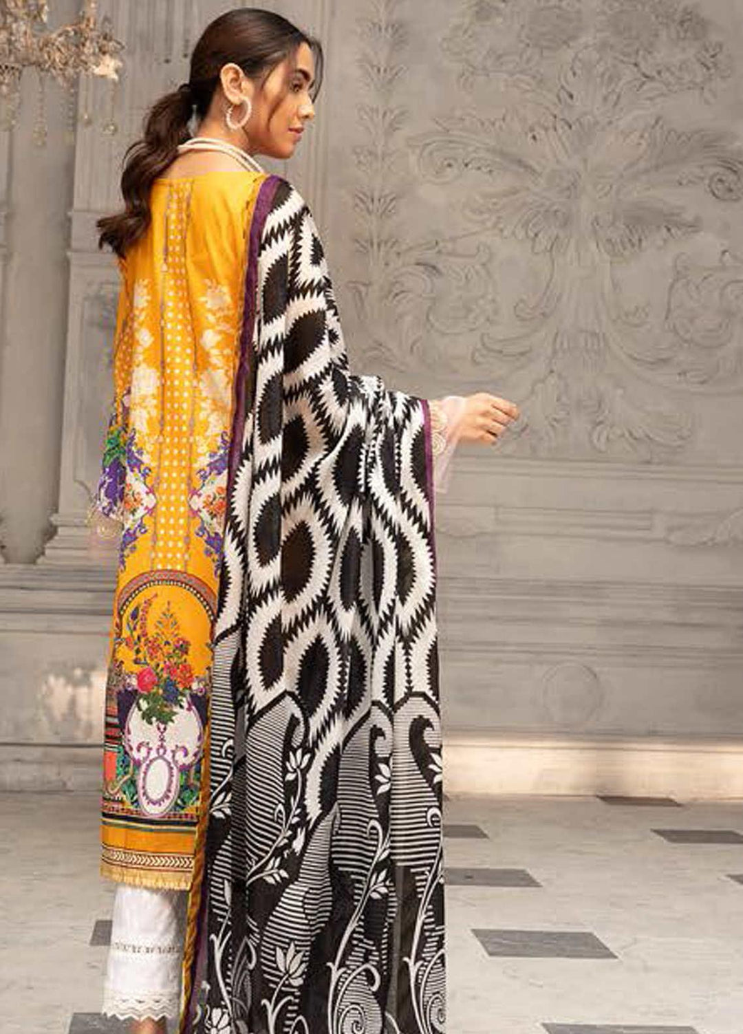 Mina Sophia By Riaz Arts Embroidered Lawn Suits Unstitched 3 Piece RA21MS D-01 - Summer Collection