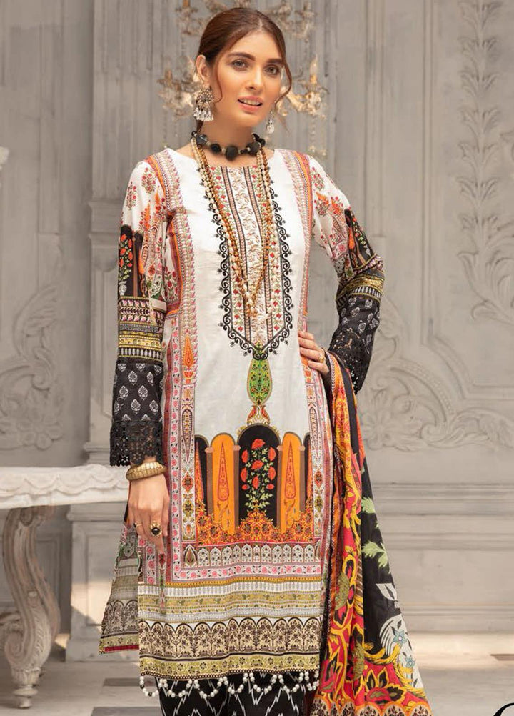 Mina Sophia By Riaz Arts Embroidered Lawn Suits Unstitched 3 Piece RA21MS D-08 - Summer Collection