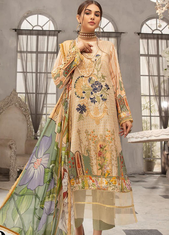 Mina Sophia By Riaz Arts Embroidered Lawn Suits Unstitched 3 Piece RA21MS D-09 - Summer Collection