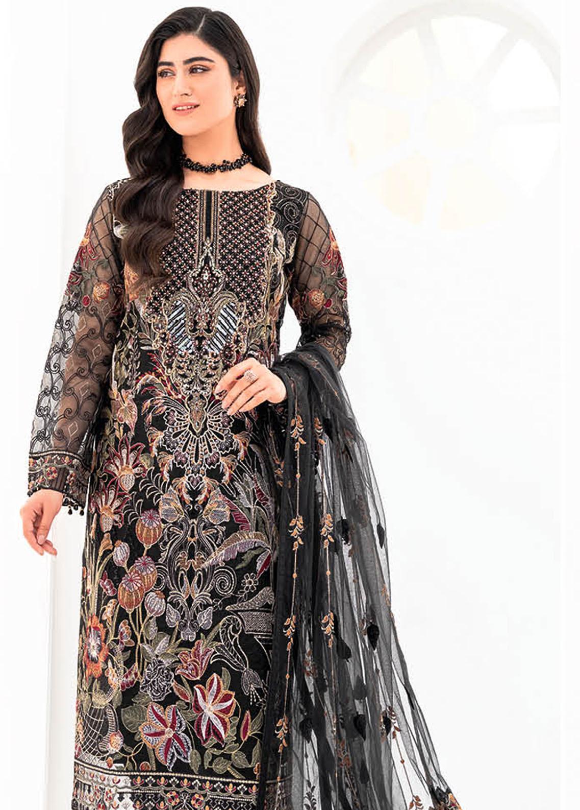 Minhal by Ramsha Embroidered Organza Suits Unstitched 3 Piece RSH23-M8 ...