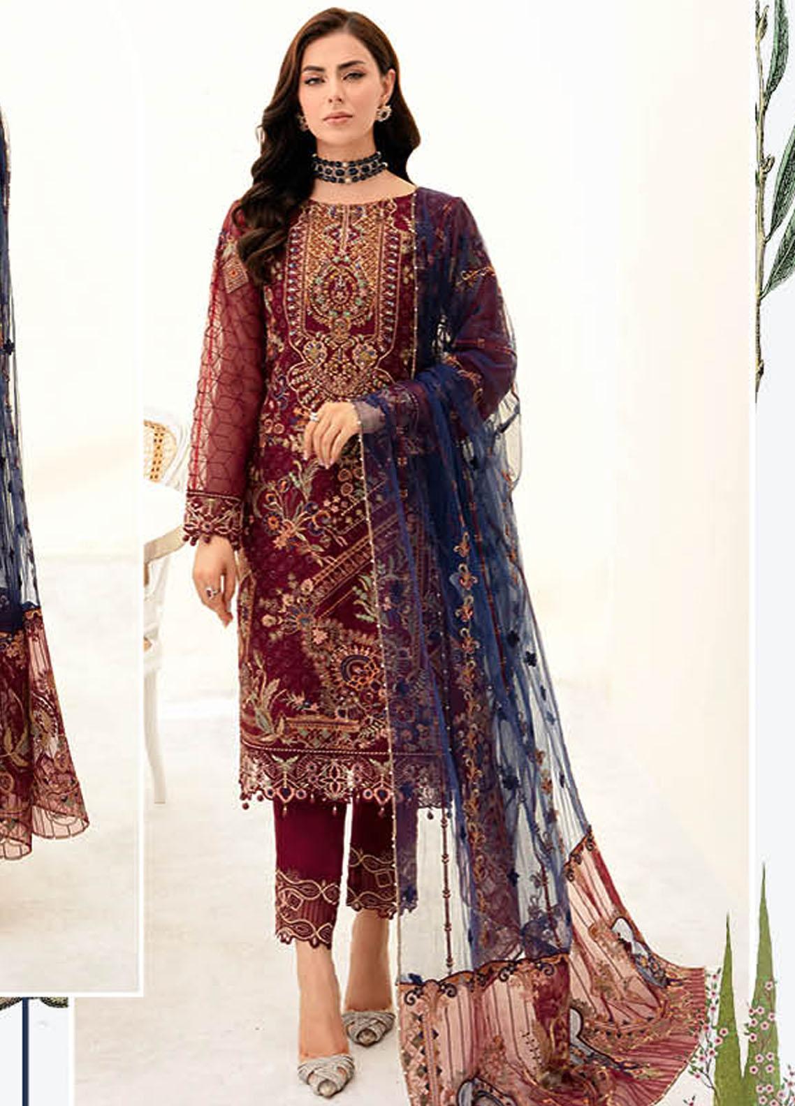 Minhal by Ramsha Embroidered Suits Unstitched 3 Piece RSH23-M9 M-908 ...