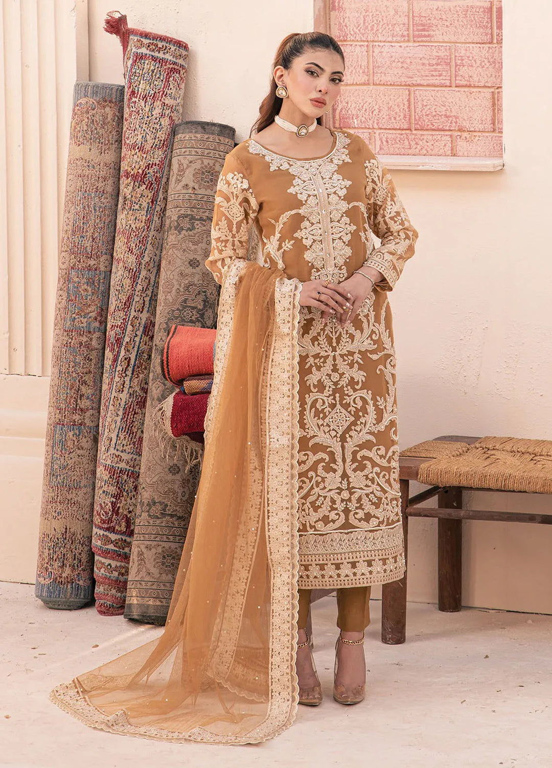 Miorah By House Of Nawab Embroidered Suit Unstitched 3 Piece HON24M D-1 Irfa B - Festive Collection