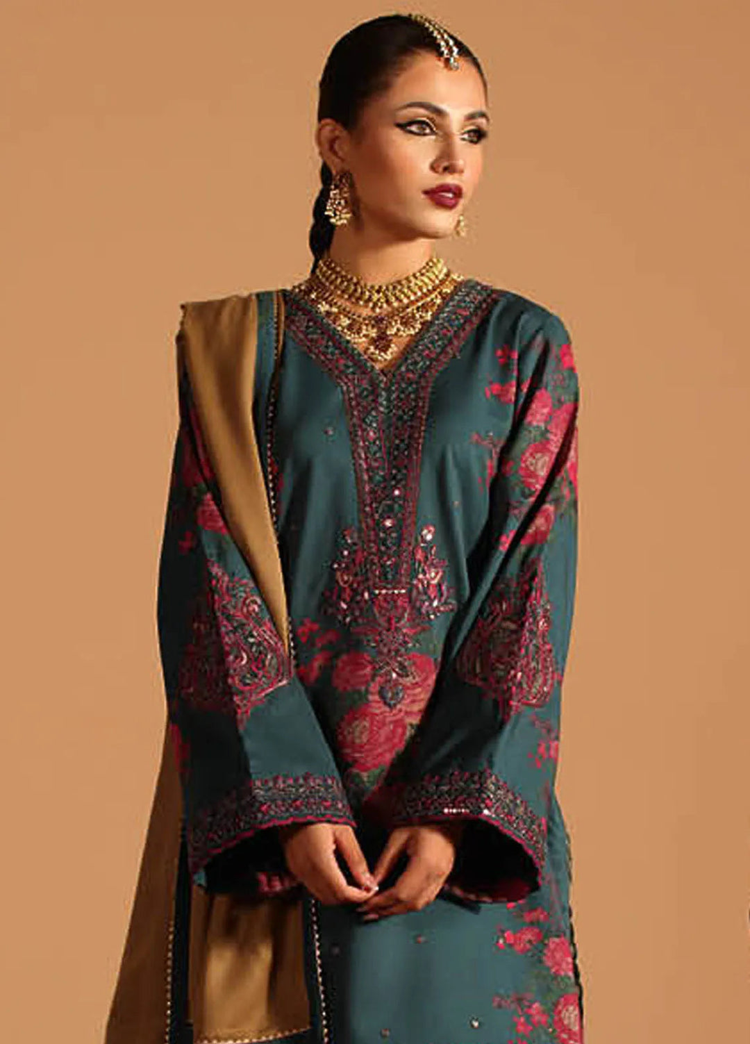 Miraas by Charizma Embroidered Viscose Suit Unstitched 3 Piece CMW4-01 - Winter Collection