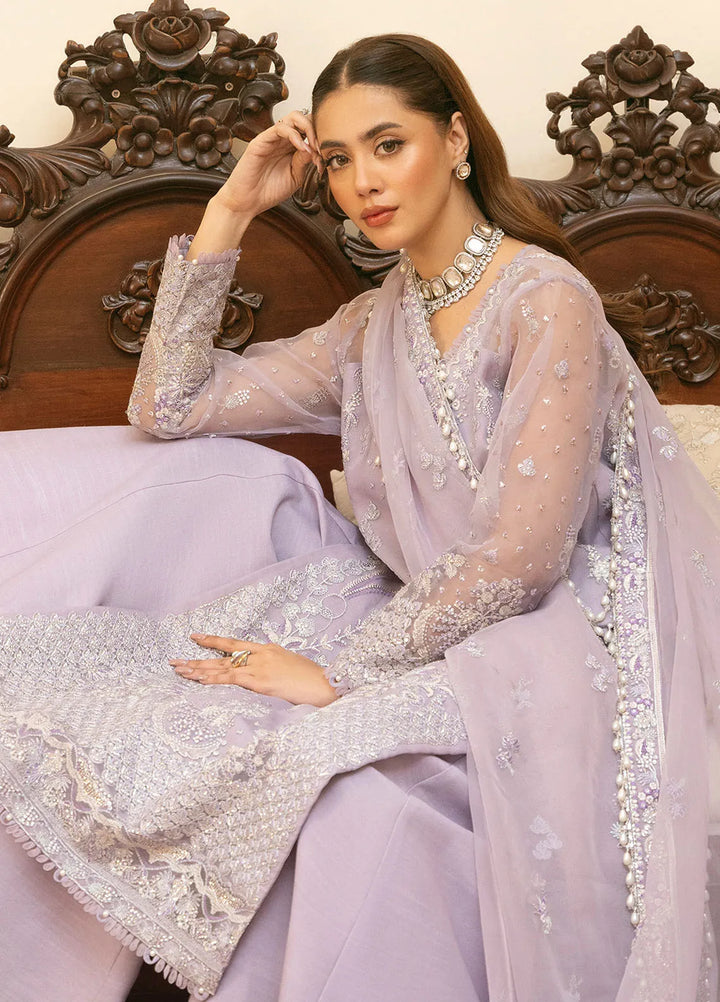 Mireya by Declare Embroidered Organza Suits Unstitched 3 Piece DC24ML Freesia LFU-0019 - Luxury Collection